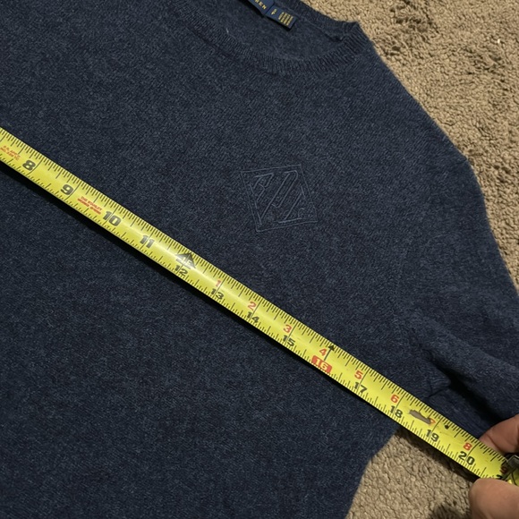 RL Polo Merino Wool Sweater-Sz S-Blue-Polo Stitched Logo @ Chest-EUC - Picture 13 of 16